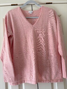 J. Jill Pink V-Neck Sweater M NWOT